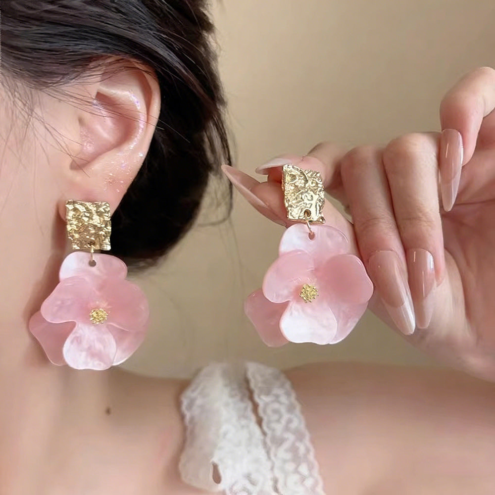 Flower Unique Beautiful Dopamine Super Fairy Sweet Vacation Earrings