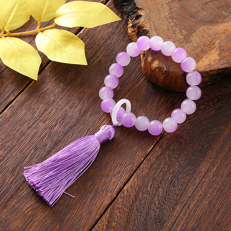 Tassel Gradient Color Beaded Female Girlfriends Bead Playing Chinese Style Bracelets