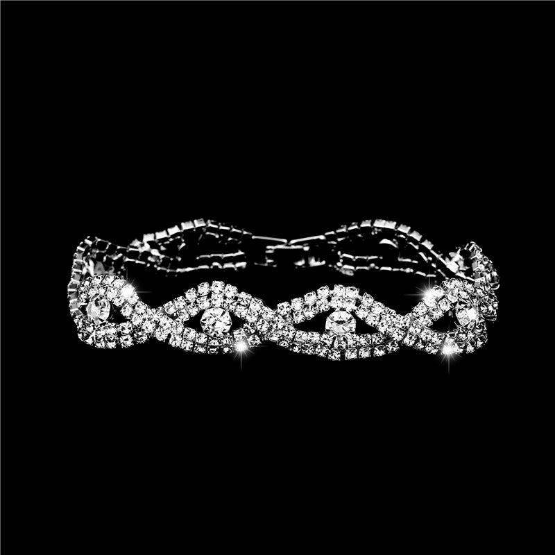 Women's Wedding Dress Bride Hollow Full Diamond Rings
