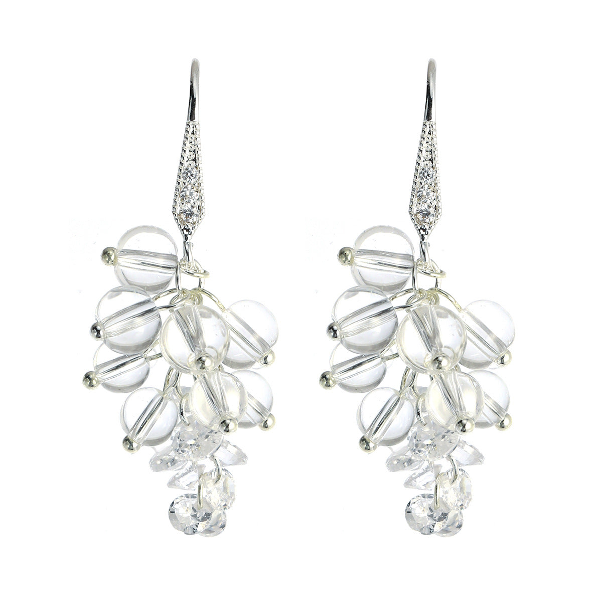 Needle Elegant Zircon Pearl Tassel Personality Fashion High Sense Gentle Rings