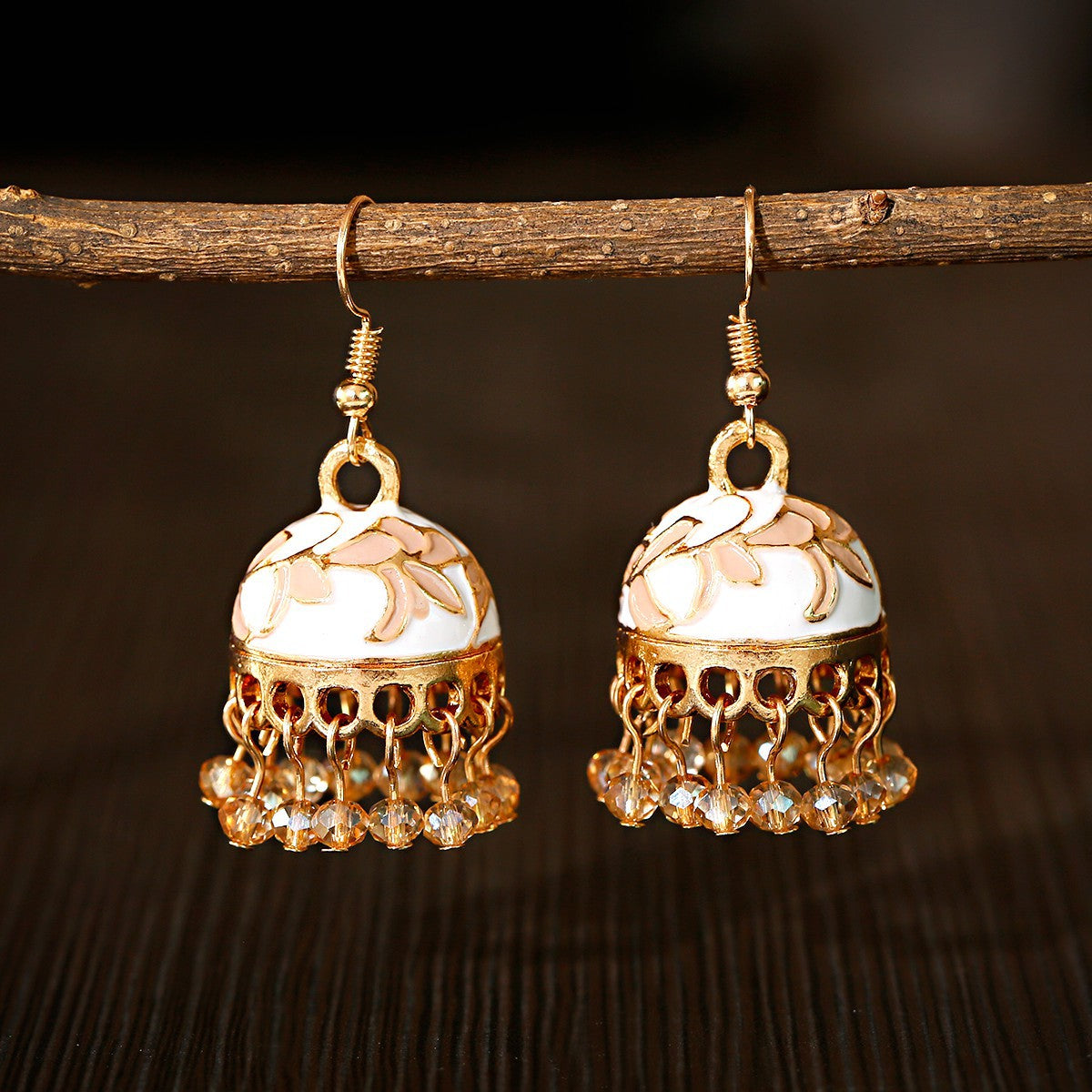 Women's Ethnic Style Bohemian Temperament Small Beads Enamel Earrings