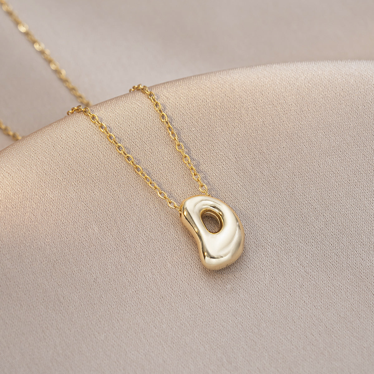 Female Glossy Balloon Bubble Cute Chubby English Letters Temperament Clavicle Necklace