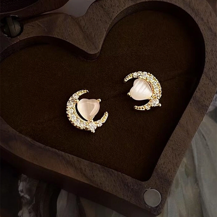 Falling Heart Shining Opal Love Super Popular Rings