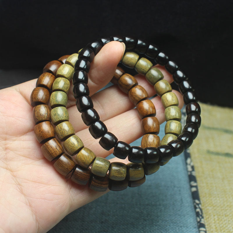 Women's & Men's Round Bead Straight Cut Mori Style Buddha Bracelet