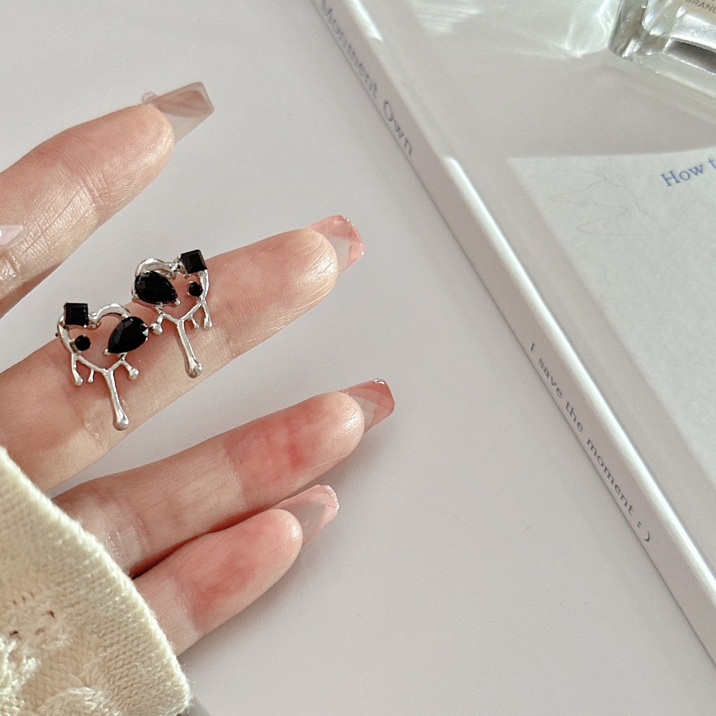 Love Heart Female Niche Advanced Design Temperament Rings