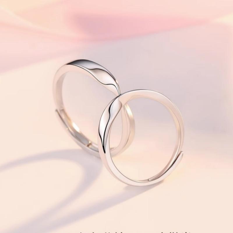 Sier Mobius Female Niche High Sense Open Couple Pairs Ring