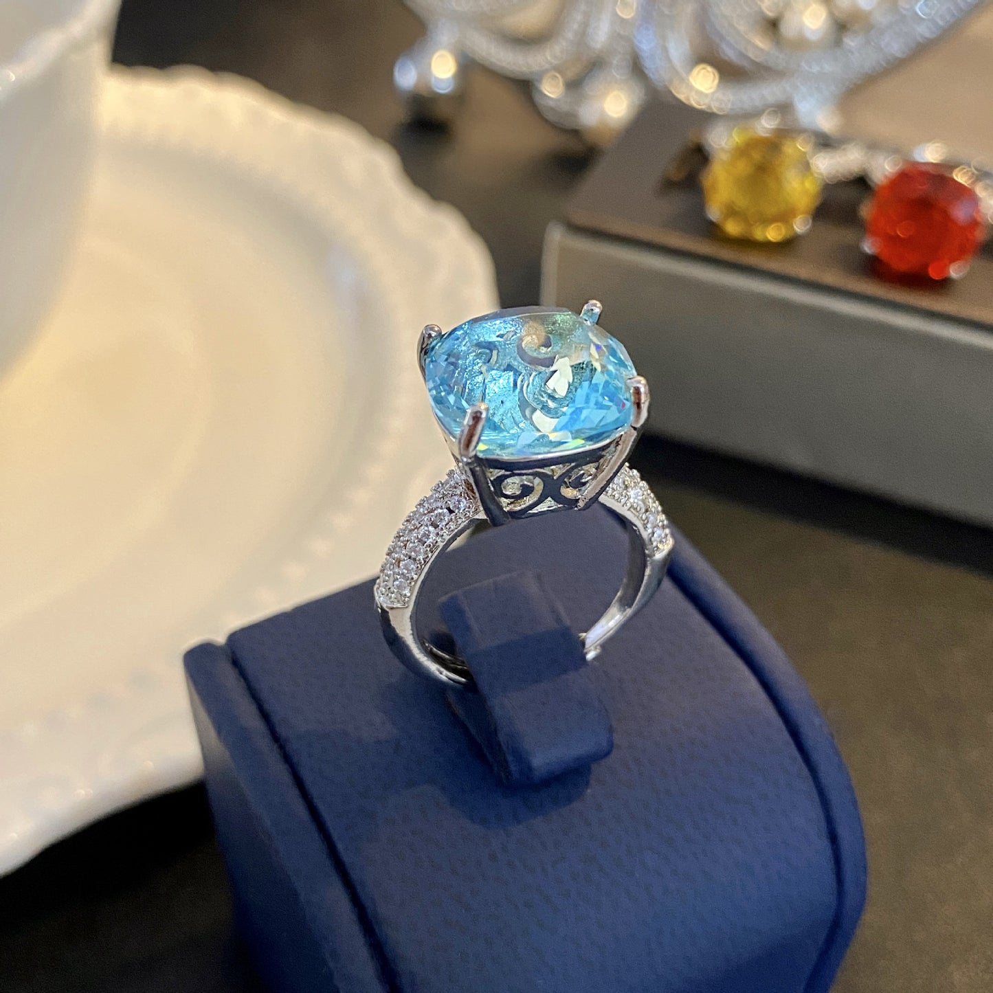 Carat Oversized Color Amethyst Anna Princess Yellow Diamond Ring