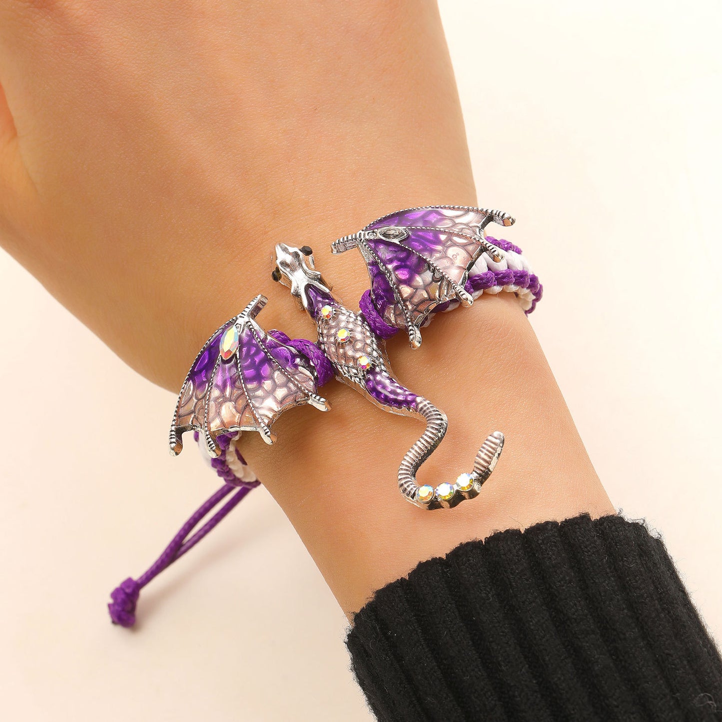 Dragon Hand Weaving Diamond Flying Carrying Strap Personality Bracelet