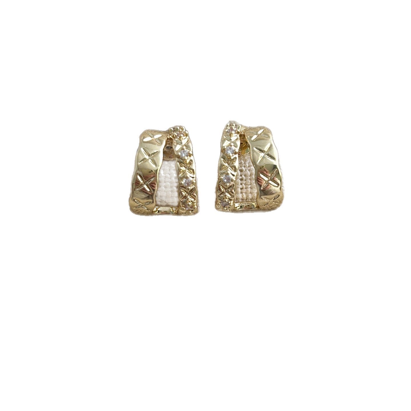 Plaid Elegant Exquisite Light Luxury High-grade Earrings