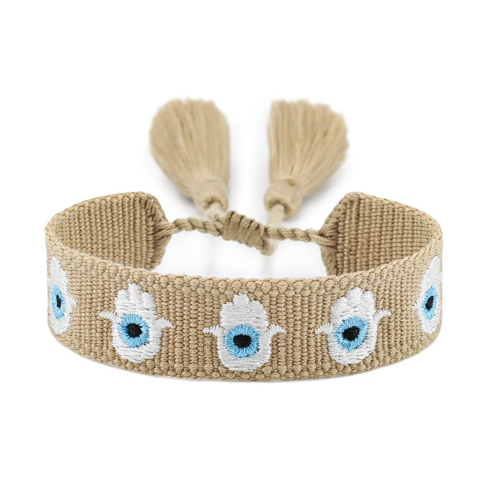 Weaving Creative Embroidery Blue Eyes Lucky Bracelets