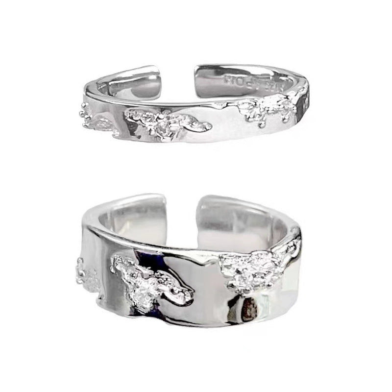 Female Cold Wind Couple Combination Personalized Ring