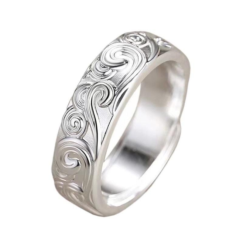 Men's Fashion Personality Single Antique Retro Embossed Ring