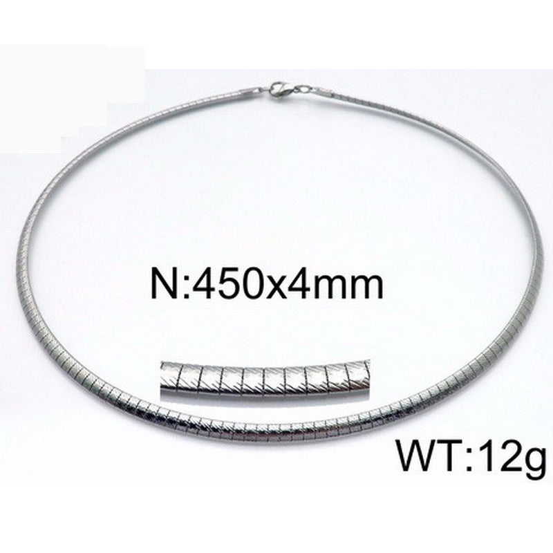 Women's & Men's Fashion Titanium Steel Simple Popular Round Gold Necklaces