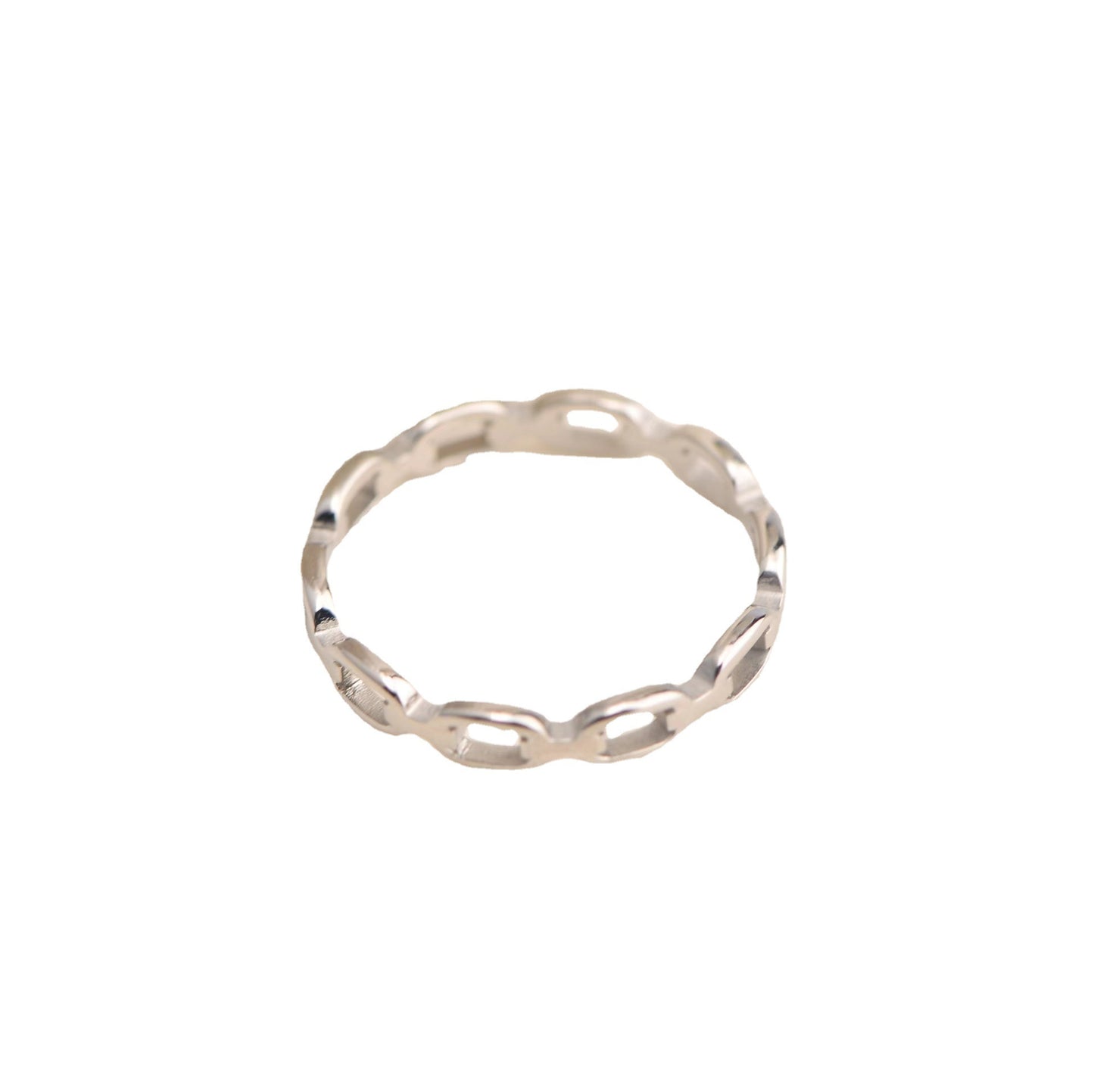 Women's Thin Korean Style Titanium Steel Gold Rings