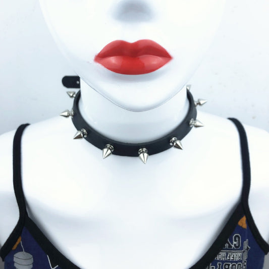 Punk Tip Rivet Leather Gothic Rock Collar