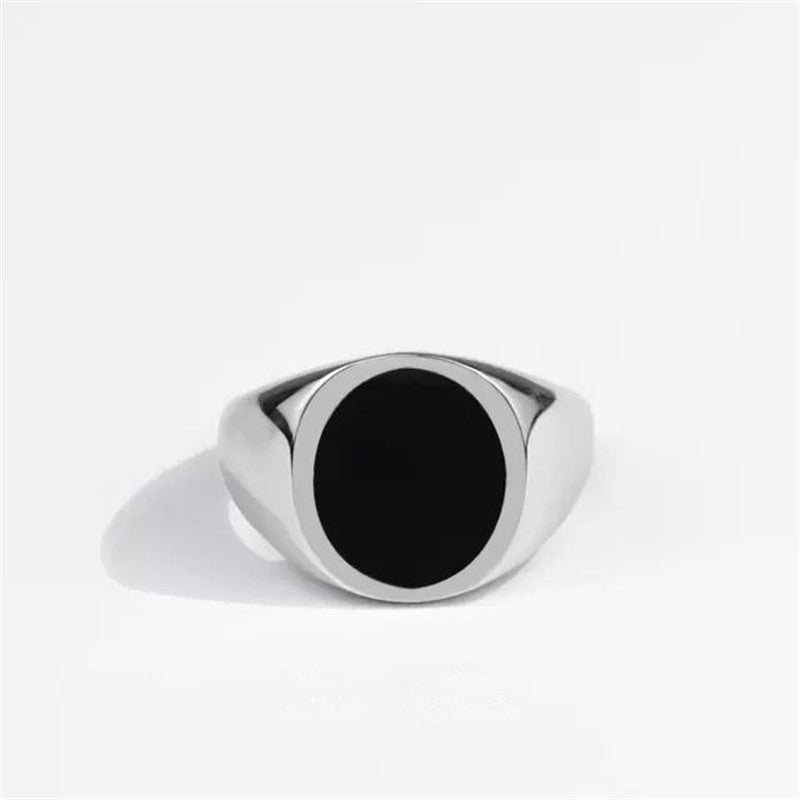 Oval Light Body Epoxy Hip Hop Trend Personality Rings