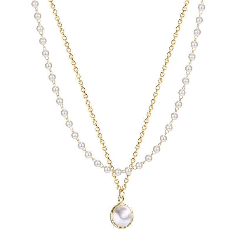 Retro Style Pearl Female Temperament High Sense Necklaces