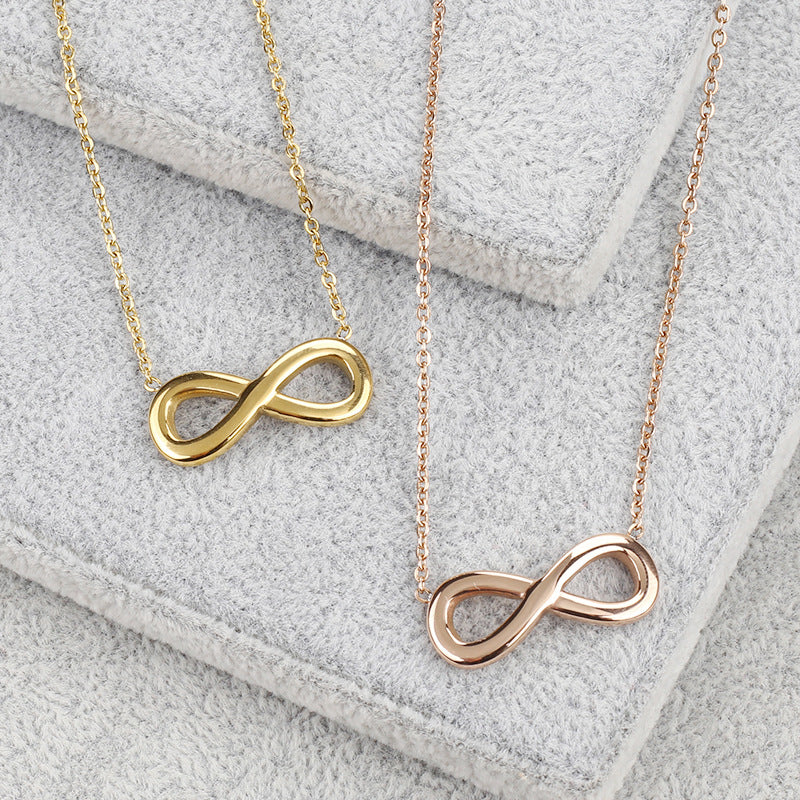 Women's Gold-plated Rose Gold Birthday Gift Jewelry Infinite Necklaces