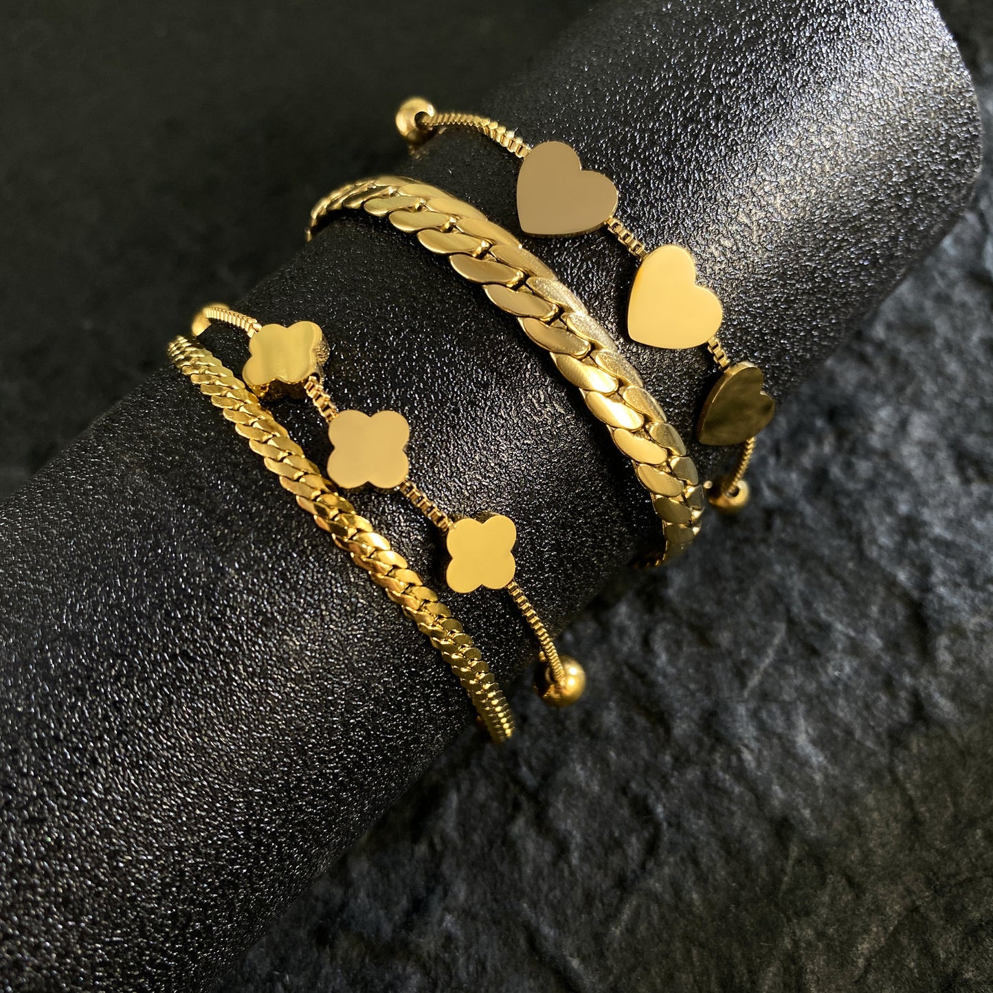 Design Whole Body Titanium Steel Gold-plated Bracelets