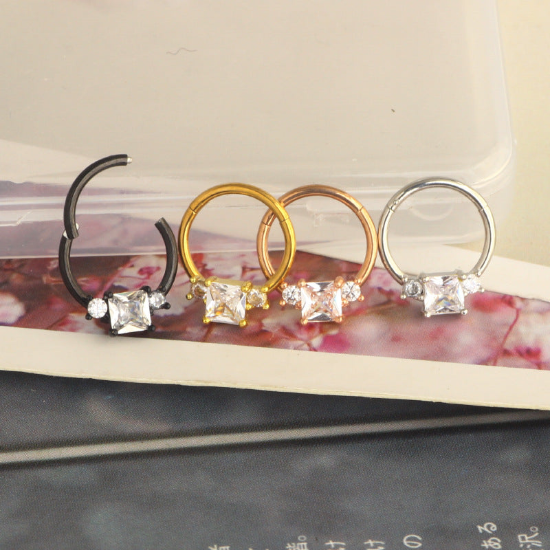 Nose Creative Round Nasal Septum Ear Stud Earrings