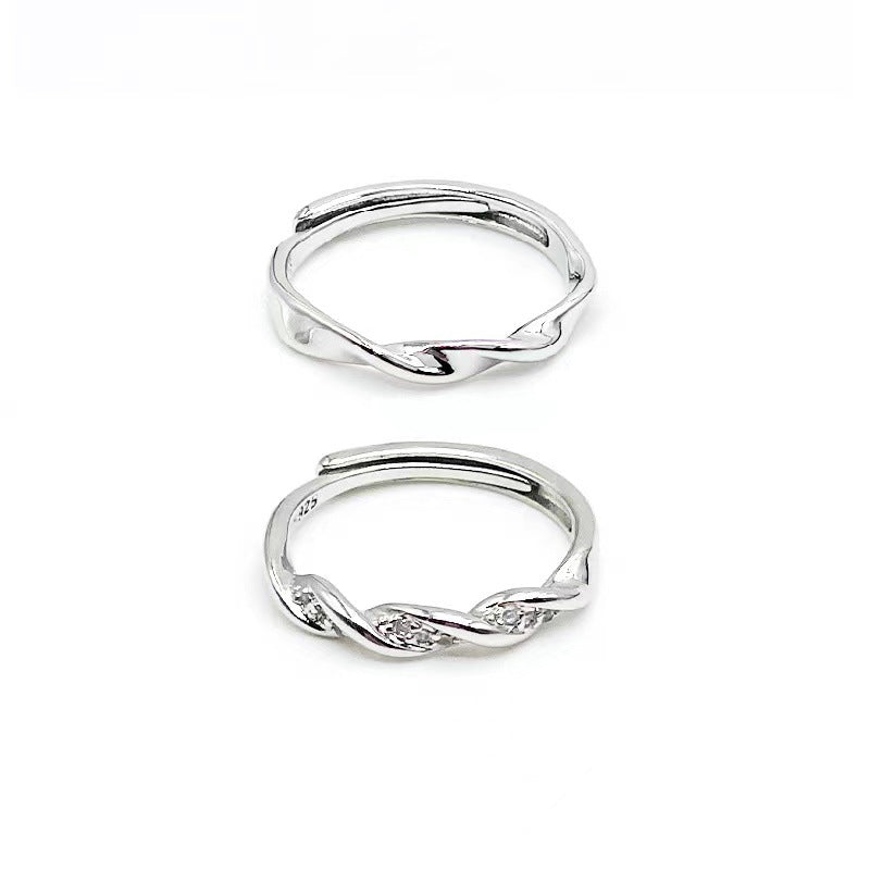 Mobius Female Fashion Adjustable Girlfriends Lovers Wild Geometric Design Couple Rings
