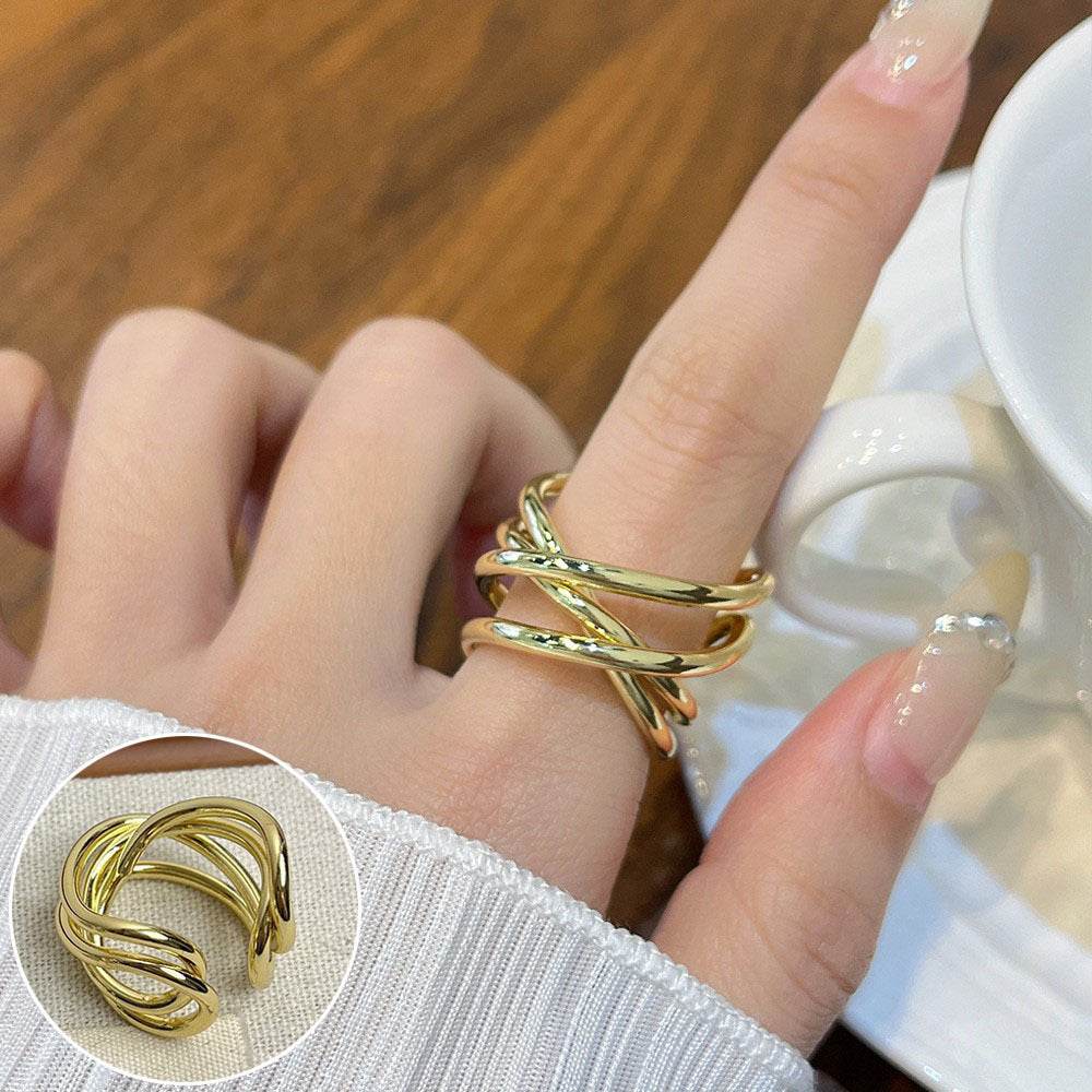 Women's High-grade Metal Personality Creative Elegant Open Sweet Cool Index Finger Rings