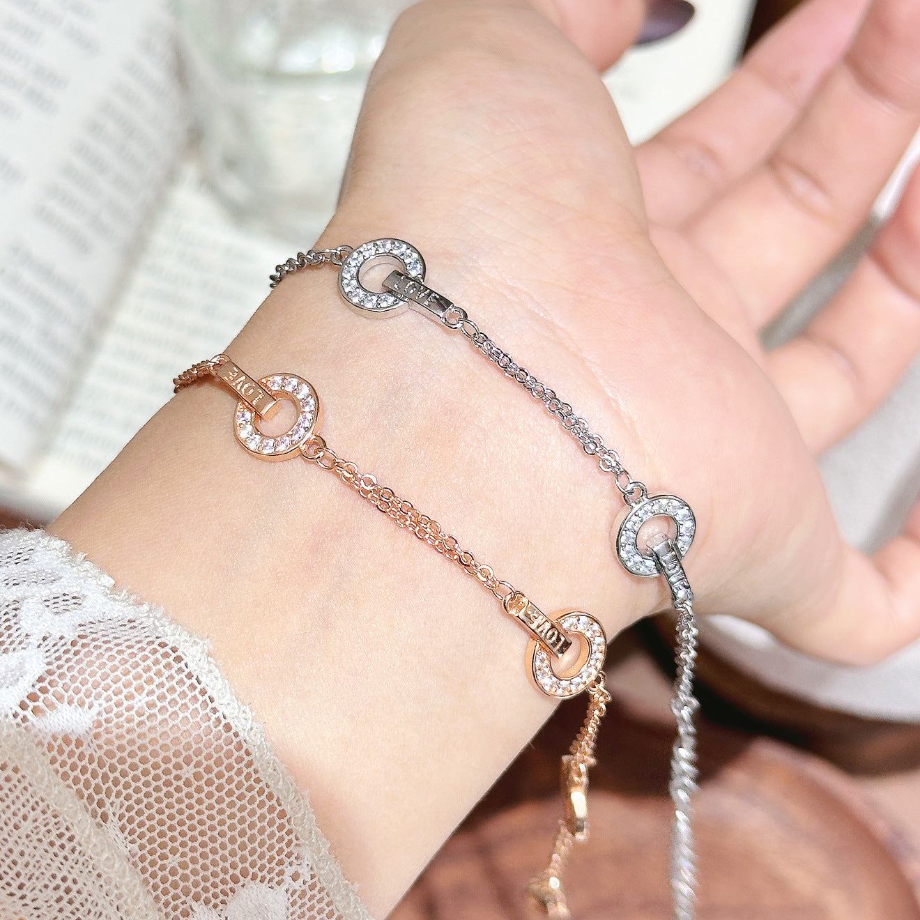 Women's Good Luck Comes Copper Coin Fashion Bracelet