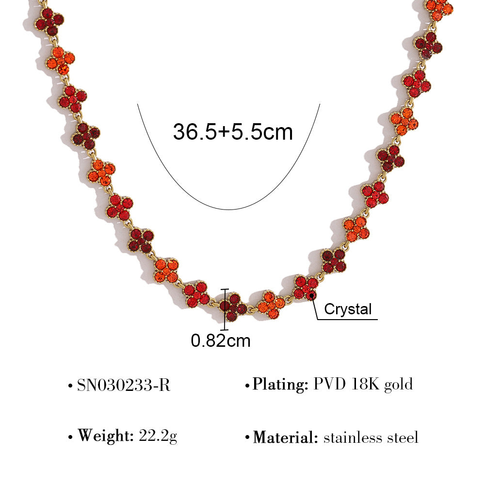 Women's Clover Exquisite Luxury Light High-grade Stainless Steel Necklace