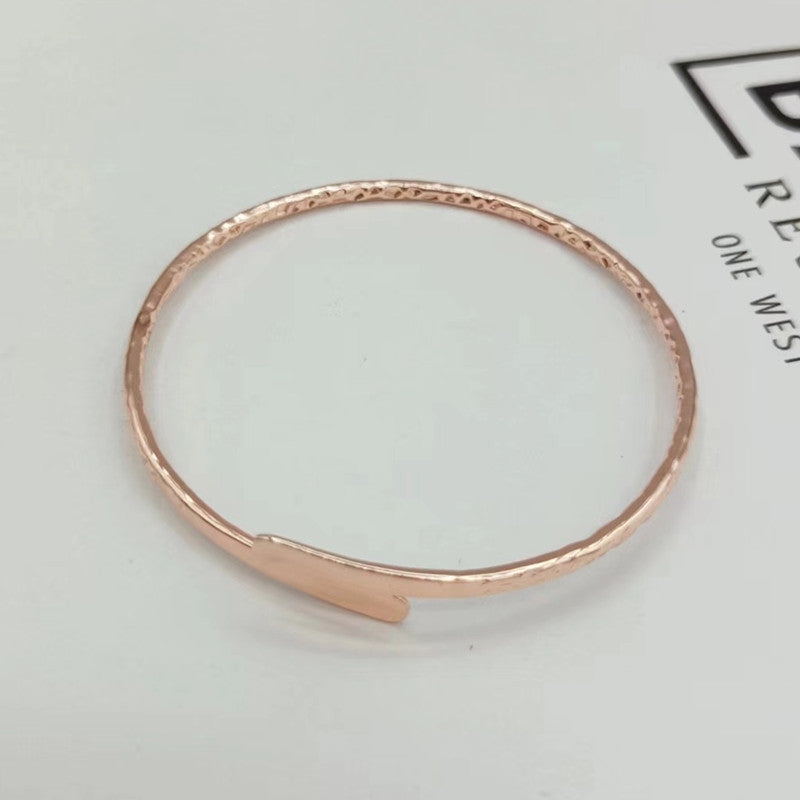 Jingling Retro Pure Copper Magnet Open-ended Bracelets