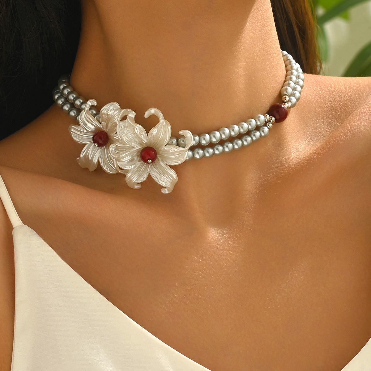 Exaggerated Personalized Common Calla Open Fashion High Sense Three-dimensional Flowers Necklaces
