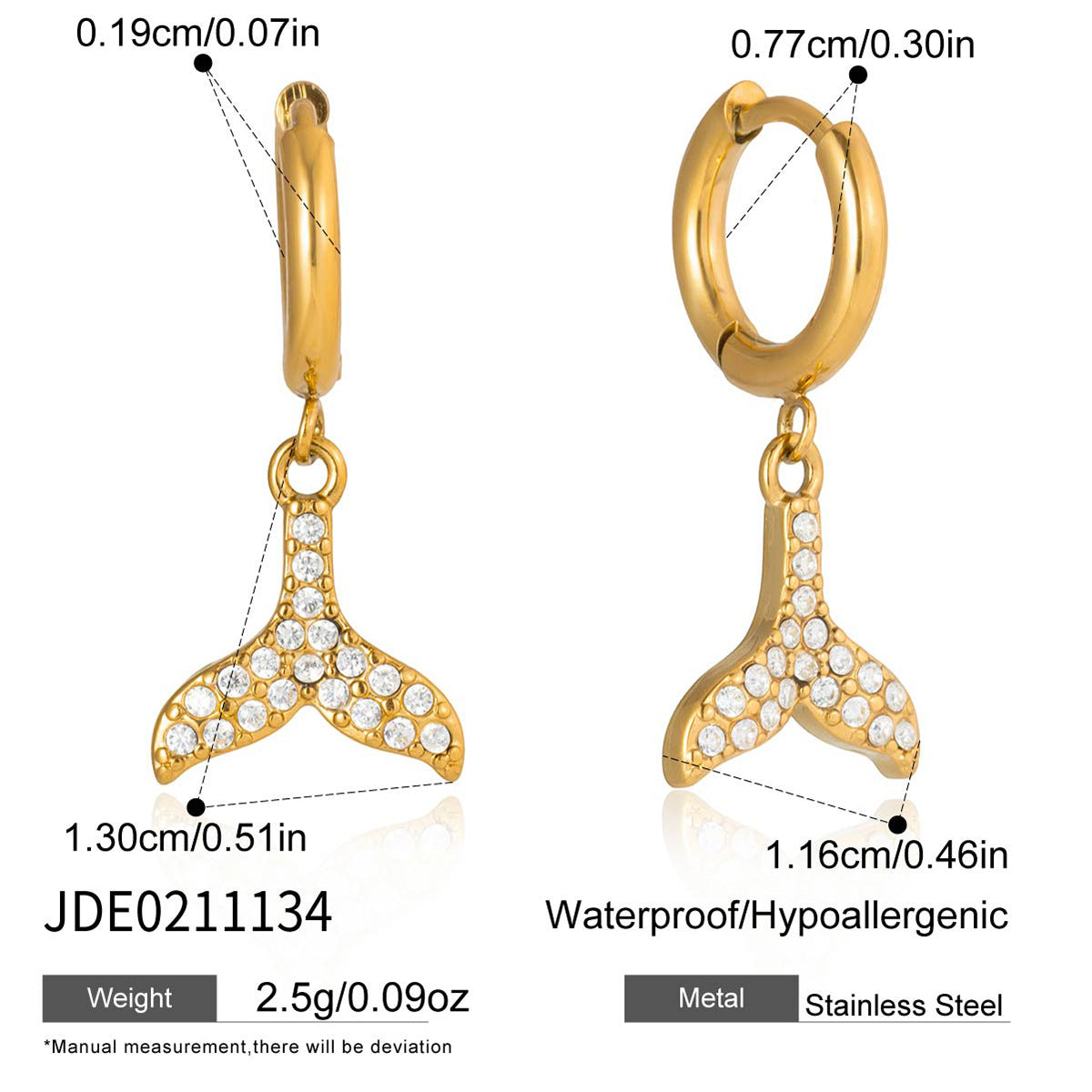Style Gold Stainless Steel Zircon Marine Light Luxury High Necklace