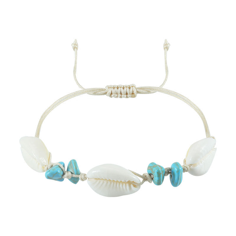 Fashion Summer Beach Seaside Shell Hand-woven Bracelet