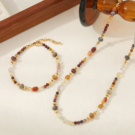 Egg Yolk Stone Mixed Color Light Luxury Necklaces