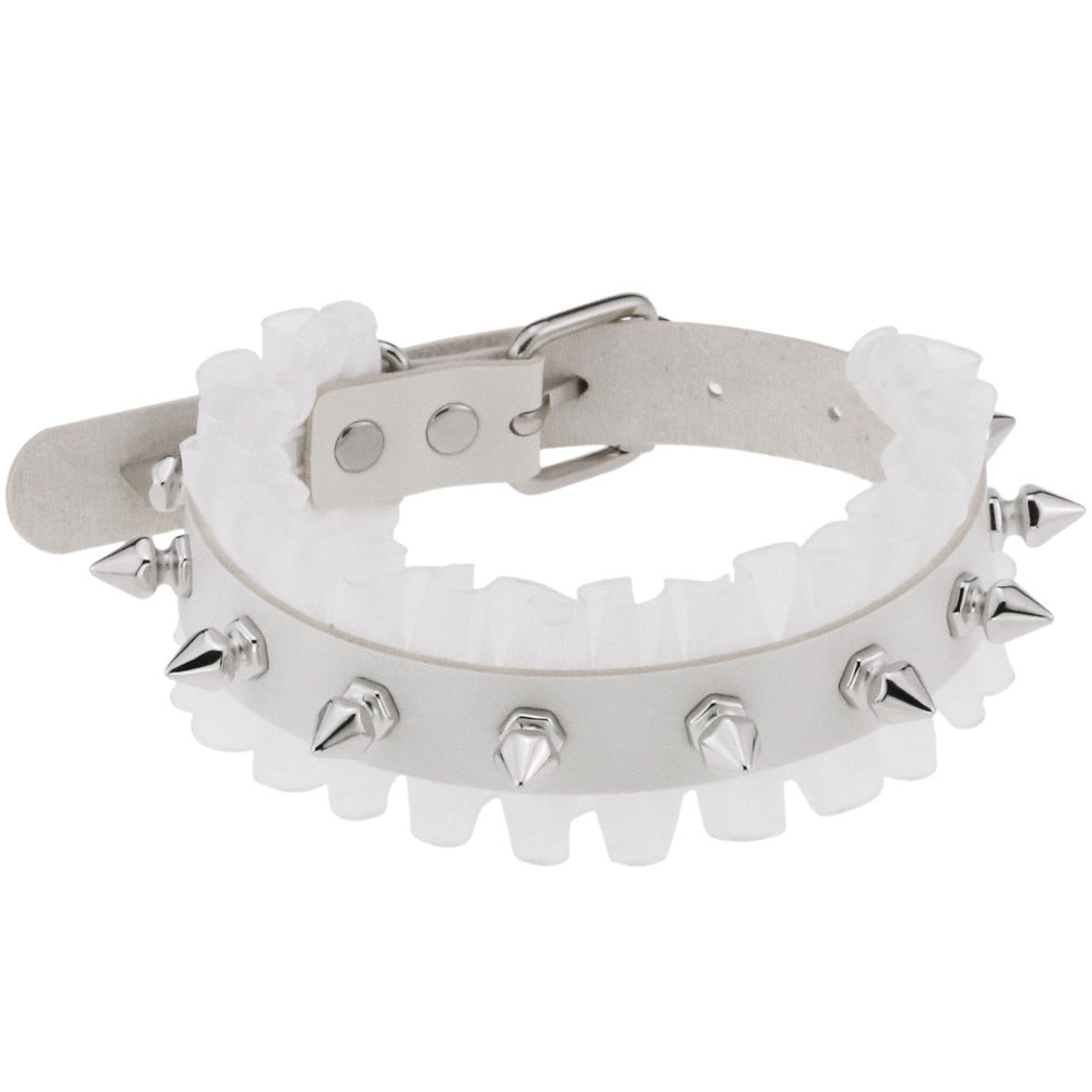 Punk Soft Lace Spike Rivet Neckband Sexy Elegant Collar