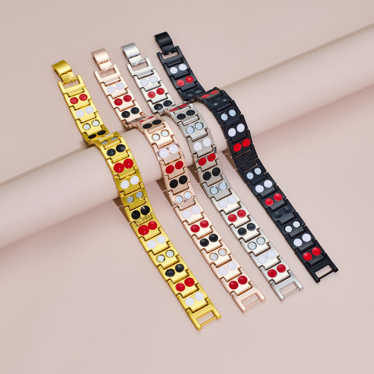 Men's Fashion Detachable Magnet Alloy Electroplated Bracelets