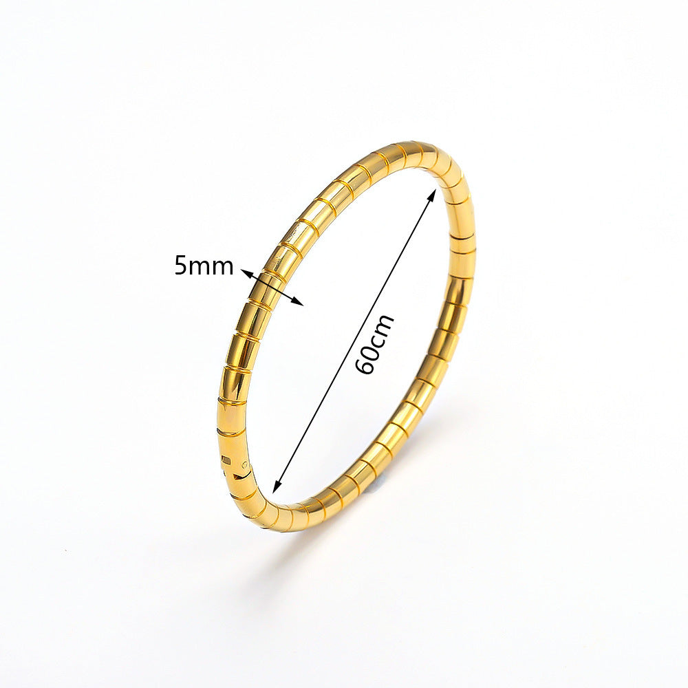 Titanium Steel Stainless Real Gold Furnace Bracelets