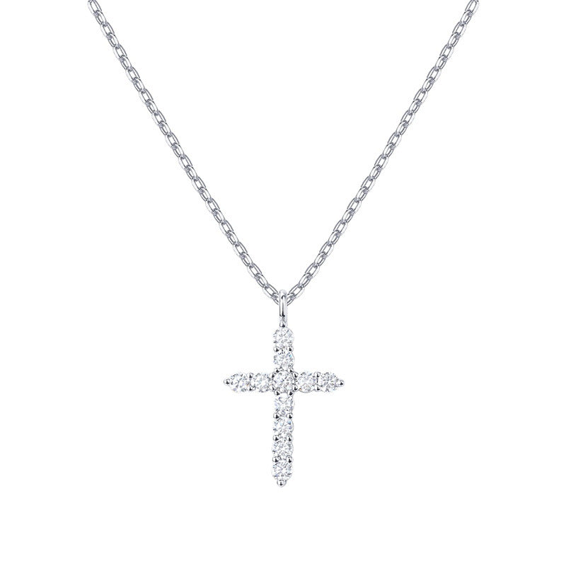 Women's Personality Cross Full Diamond Clavicle Chain Necklaces