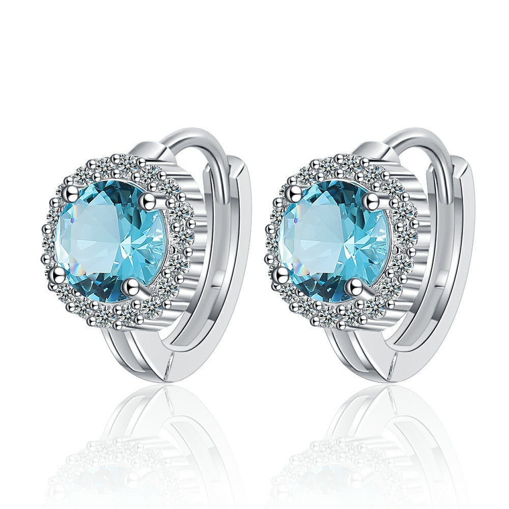 Micro Inlaid Zircon Full Diamond Ear Clip Personality Style Earrings