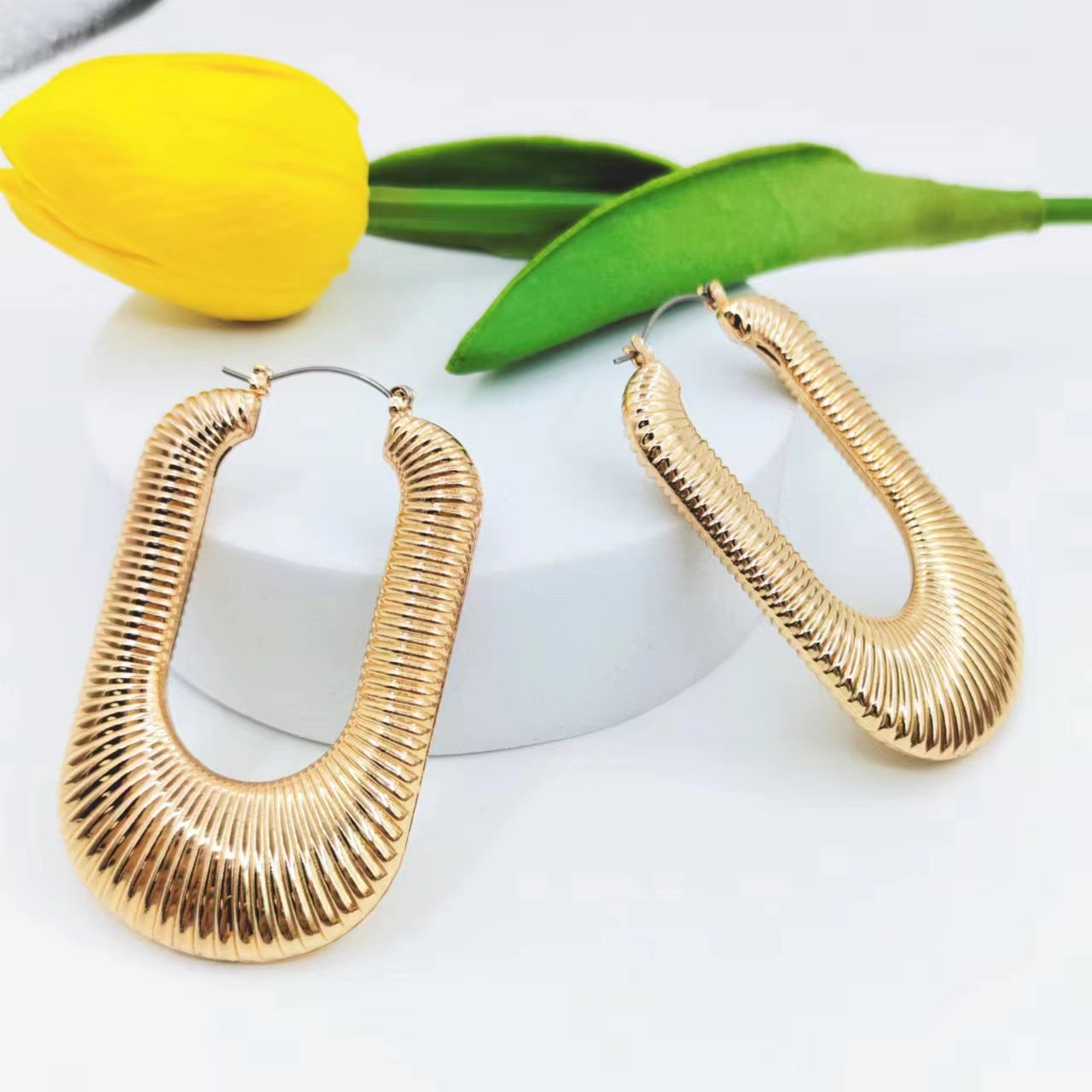 Bamboo Ear Geometric Creative Fashion Punk Earrings