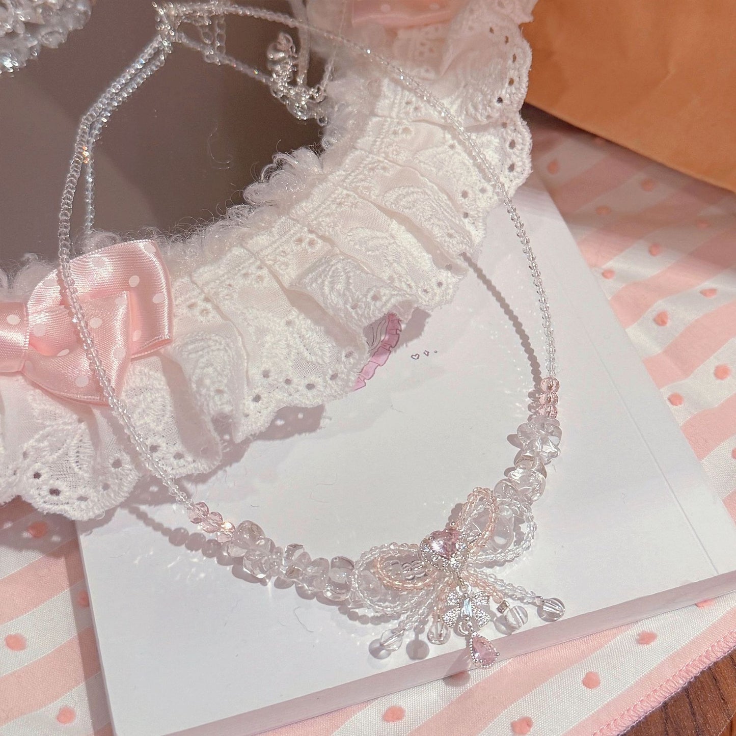 Crystal Series Light Luxury Minority High Sense Indie Sweet Cute Necklaces