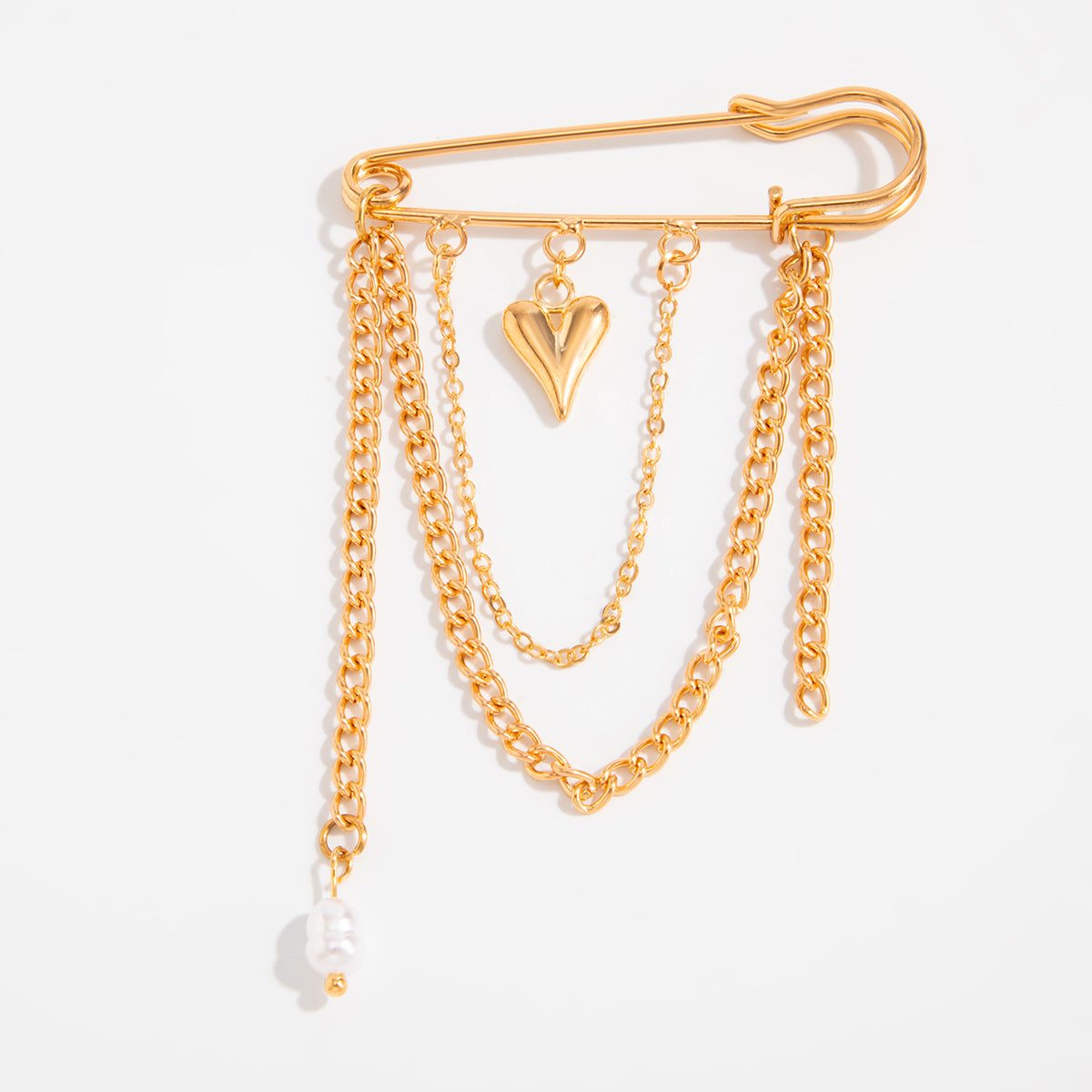 Pin Brooch Design Gravel Rivet Shortened Brooches