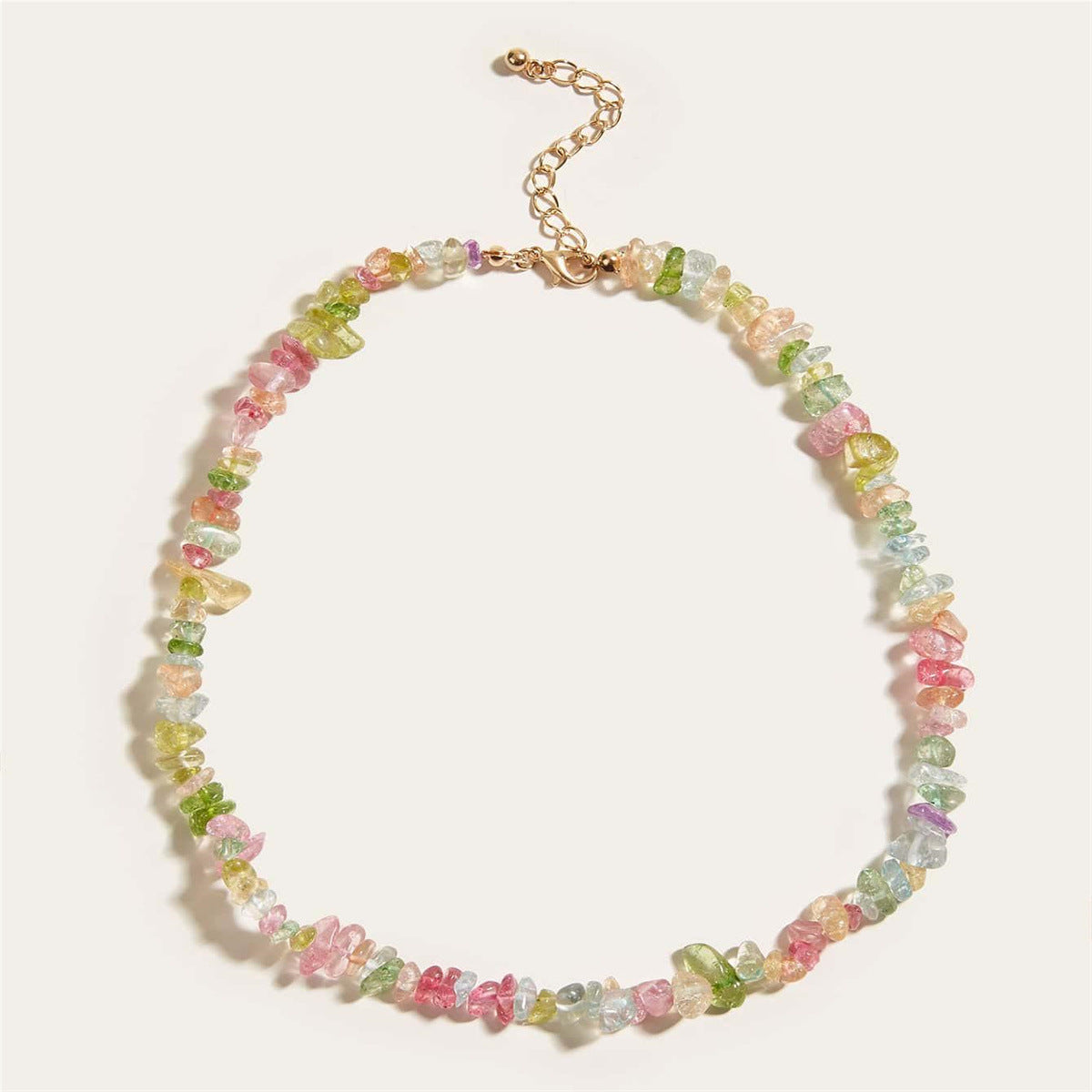 Gravel Handmade Beaded Irregular Stone Agate Ladies Clavicle Collar