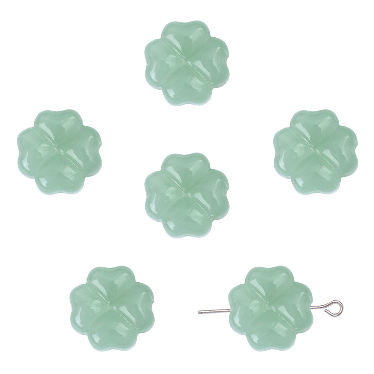 Beautiful Clover Flat Beads Scattered Handmade Jewelry Accessories