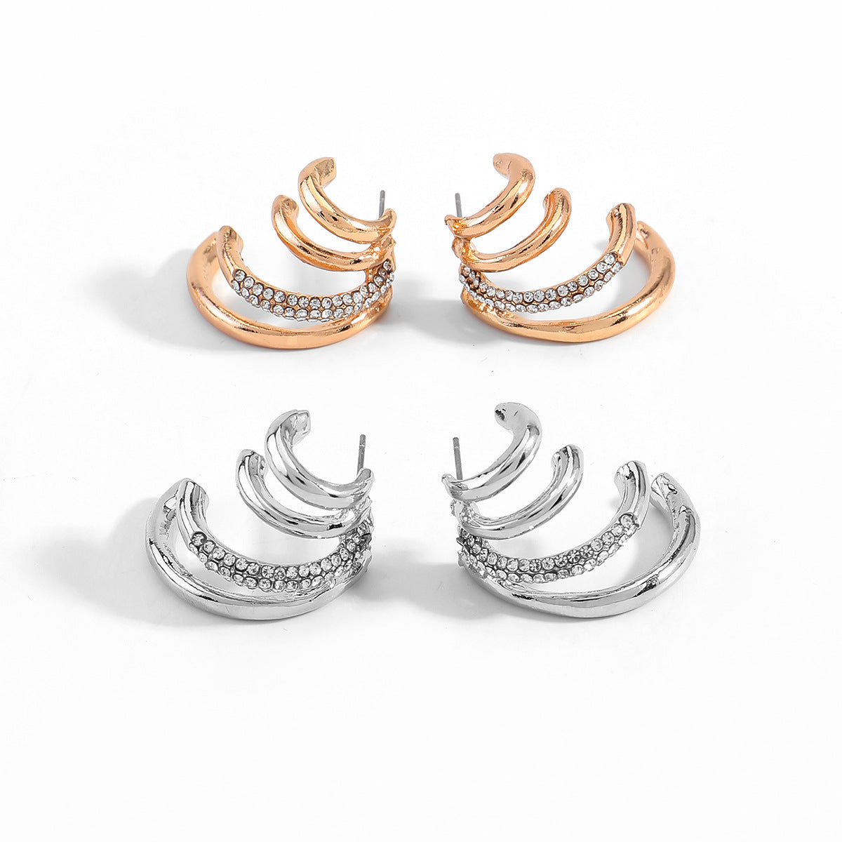 Women's Geometric Circle Diamond Cold Personalized Beautiful Fashion Rings