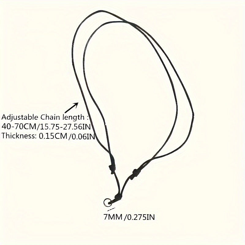 Black Braided Rope Adjustable Accessory Strap Halter Eyeglasses Necklace