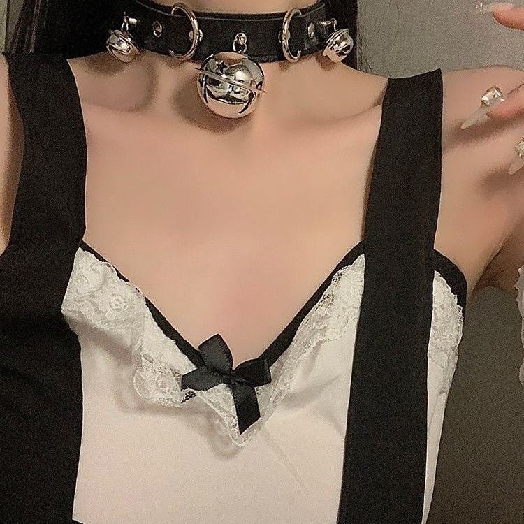 Female Neck Band Chain Black Clavicle Collar