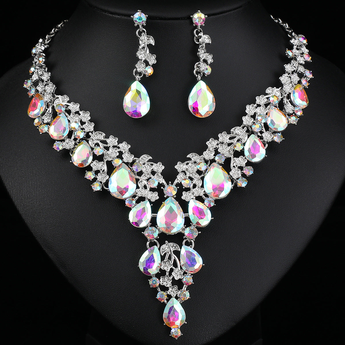 Suite High-grade Three-piece Bridal Wedding Dress Jewelry Set