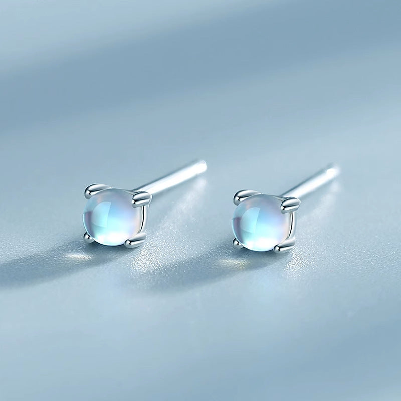Women's Moonstone Simple Elegant High-grade Light Luxury Fashion Small Earrings