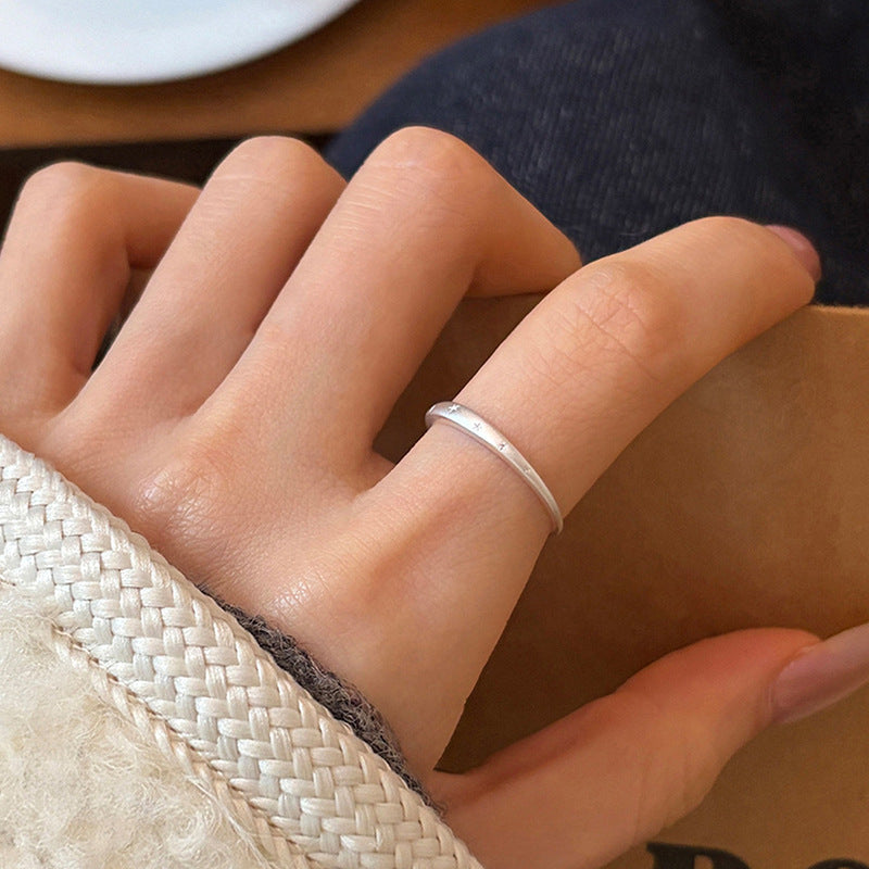 Women's Exquisite Frosted Light Luxury High-grade Open Rings