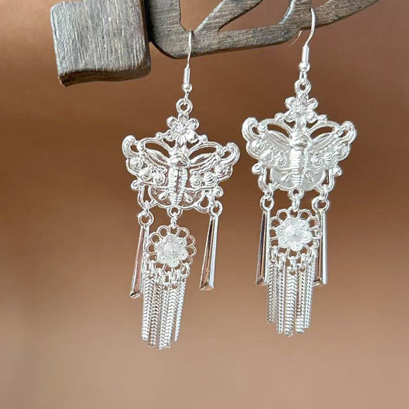 Ethnic Style Peacock Retro Ear Hook Earrings